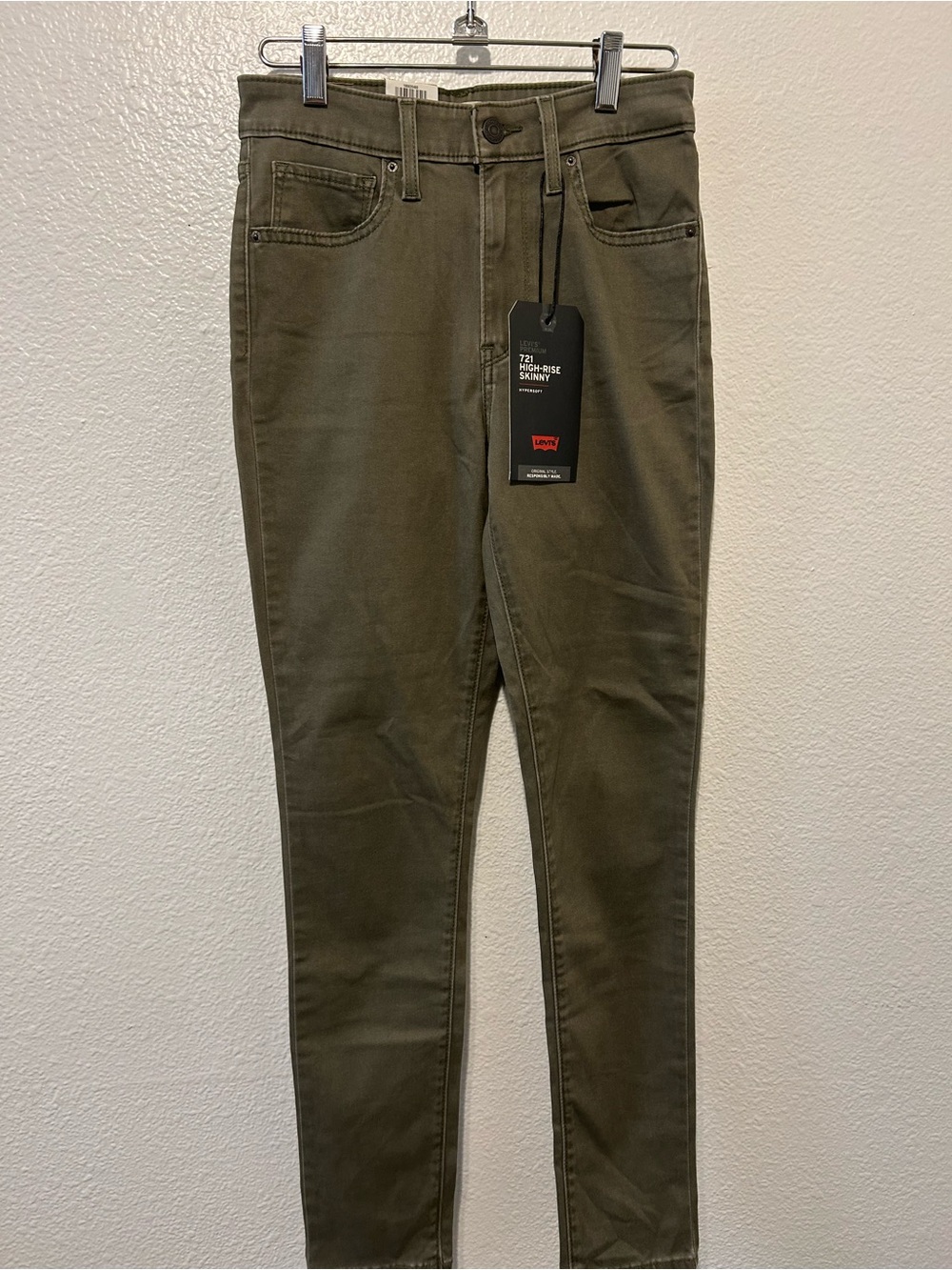 Levi's Olive Green High-Rise Skinny Jeans for Women